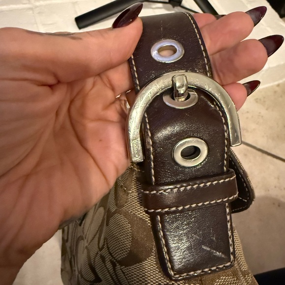 VINTAGE Coach SoHo Signature Jacquard with braided leather Women's Bag - Picture 9 of 9